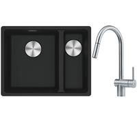 Conjunto fregadero de granito Franke Maris 125.0687.264, grifo de cocina Franke Atlas 115.0590.047