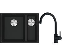 Conjunto fregadero de granito Franke Maris 125.0687.264, grifo de cocina Franke Lina 115.0626.020