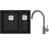 Conjunto fregadero de granito Franke Maris 125.0687.264, grifo de cocina Franke Lina 115.0626.022