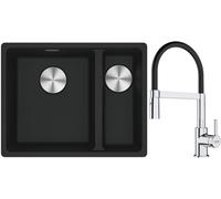 Conjunto fregadero de granito Franke Maris 125.0687.264, grifo de cocina Franke Lina 115.0626.085