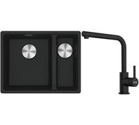 Conjunto fregadero de granito Franke Maris 125.0687.264, grifo de cocina Franke Lina 115.0712.435