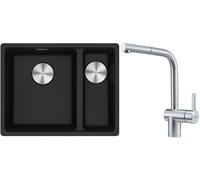 Conjunto fregadero de granito Franke Maris 125.0687.265, grifo de cocina Franke Atlas 115.0521.439