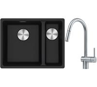 Conjunto fregadero de granito Franke Maris 125.0687.265, grifo de cocina Franke Atlas 115.0590.047