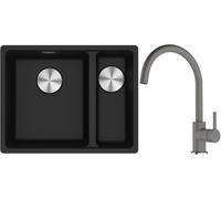 Conjunto fregadero de granito Franke Maris 125.0687.265, grifo de cocina Franke Lina 115.0626.022
