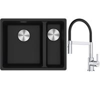 Conjunto fregadero de granito Franke Maris 125.0687.265, grifo de cocina Franke Lina 115.0626.085