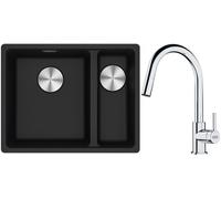 Conjunto fregadero de granito Franke Maris 125.0687.265, grifo de cocina Franke Lina 115.0693.229