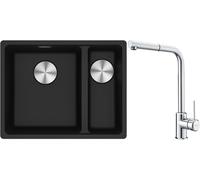 Conjunto fregadero de granito Franke Maris 125.0687.265, grifo de cocina Franke Sirius Side 115.0668.280