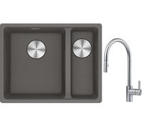 Conjunto fregadero de granito Franke Maris 125.0687.266, grifo de cocina Franke Eos 115.0590.045