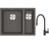 Conjunto fregadero de granito Franke Maris 125.0687.266, grifo de cocina Franke Eos 115.0613.671