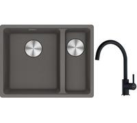 Conjunto fregadero de granito Franke Maris 125.0687.266, grifo de cocina Franke Lina 115.0626.020