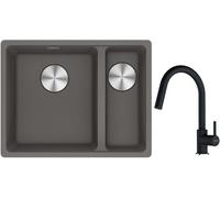 Conjunto fregadero de granito Franke Maris 125.0687.266, grifo de cocina Franke Lina 115.0626.055