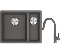 Conjunto fregadero de granito Franke Maris 125.0687.266, grifo de cocina Franke Lina 115.0626.057