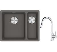 Conjunto fregadero de granito Franke Maris 125.0687.266, grifo de cocina Franke Lina 115.0693.229