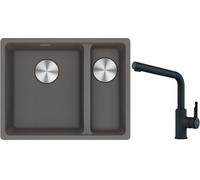 Conjunto fregadero de granito Franke Maris 125.0687.266, grifo de cocina Franke Urban 115.0627.523