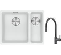 Conjunto fregadero de granito Franke Maris 125.0687.267, grifo de cocina Franke Eos 115.0613.671