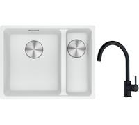 Conjunto fregadero de granito Franke Maris 125.0687.267, grifo de cocina Franke Lina 115.0626.020