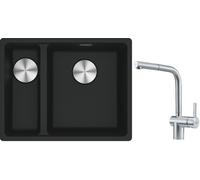 Conjunto fregadero de granito Franke Maris 125.0687.268, grifo de cocina Franke Atlas 115.0521.439