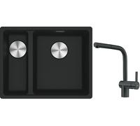 Conjunto fregadero de granito Franke Maris 125.0687.268, grifo de cocina Franke Atlas 115.0550.427