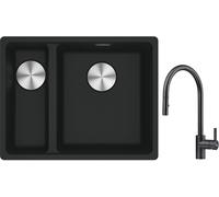 Conjunto fregadero de granito Franke Maris 125.0687.268, grifo de cocina Franke Eos 115.0613.671