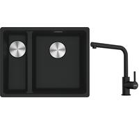 Conjunto fregadero de granito Franke Maris 125.0687.268, grifo de cocina Franke Lina 115.0712.435