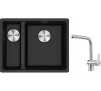 Conjunto fregadero de granito Franke Maris 125.0687.269, grifo de cocina Franke Atlas 115.0521.439