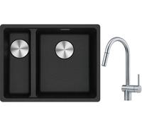 Conjunto fregadero de granito Franke Maris 125.0687.269, grifo de cocina Franke Atlas 115.0590.047