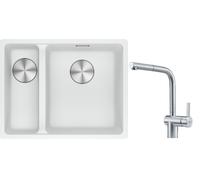 Conjunto fregadero de granito Franke Maris 125.0687.271, grifo de cocina Franke Atlas 115.0521.439