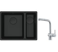 Conjunto fregadero de granito Franke Maris 125.0697.755, grifo de cocina Franke Atlas 115.0521.439