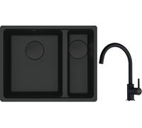 Conjunto fregadero de granito Franke Maris 125.0697.755, grifo de cocina Franke Lina 115.0626.020