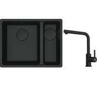 Conjunto fregadero de granito Franke Maris 125.0697.755, grifo de cocina Franke Lina 115.0712.435