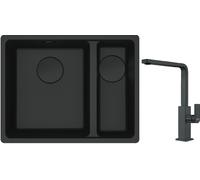 Conjunto fregadero de granito Franke Maris 125.0697.755, grifo de cocina Franke Mythos 115.0550.441