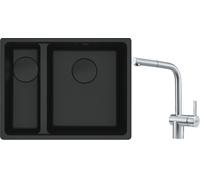 Conjunto fregadero de granito Franke Maris 125.0697.756, grifo de cocina Franke Atlas 115.0521.439
