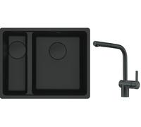 Conjunto fregadero de granito Franke Maris 125.0697.756, grifo de cocina Franke Atlas 115.0550.427