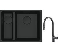 Conjunto fregadero de granito Franke Maris 125.0697.756, grifo de cocina Franke Eos 115.0613.671