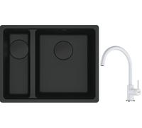 Conjunto fregadero de granito Franke Maris 125.0697.756, grifo de cocina Franke Lina 115.0626.024