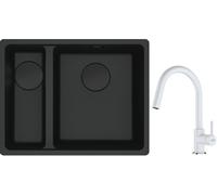 Conjunto fregadero de granito Franke Maris 125.0697.756, grifo de cocina Franke Lina 115.0626.081