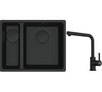 Conjunto fregadero de granito Franke Maris 125.0697.756, grifo de cocina Franke Lina 115.0712.435