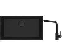 Conjunto fregadero de granito Franke Maris 125.0697.757, grifo de cocina Franke Lina 115.0712.435