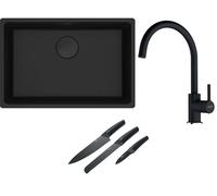 Conjunto fregadero de granito Franke Maris 125.0697.758, grifo de cocina Franke Lina 115.0626.020