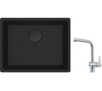 Conjunto fregadero de granito Franke Maris 125.0697.759, grifo de cocina Franke Atlas 115.0521.439