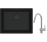 Conjunto fregadero de granito Franke Maris 125.0697.759, grifo de cocina Franke Atlas 115.0590.047