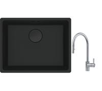 Conjunto fregadero de granito Franke Maris 125.0697.759, grifo de cocina Franke Eos 115.0590.045