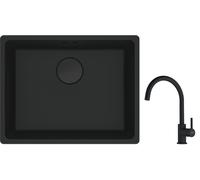 Conjunto fregadero de granito Franke Maris 125.0697.759, grifo de cocina Franke Lina 115.0626.019