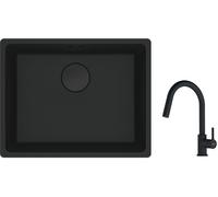 Conjunto fregadero de granito Franke Maris 125.0697.759, grifo de cocina Franke Lina 115.0626.053