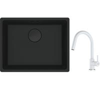 Conjunto fregadero de granito Franke Maris 125.0697.759, grifo de cocina Franke Lina 115.0626.081