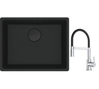 Conjunto fregadero de granito Franke Maris 125.0697.759, grifo de cocina Franke Lina 115.0626.085