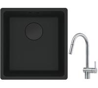 Conjunto fregadero de granito Franke Maris 125.0697.760, grifo de cocina Franke Atlas 115.0590.047