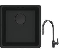 Conjunto fregadero de granito Franke Maris 125.0697.760, grifo de cocina Franke Eos 115.0613.671