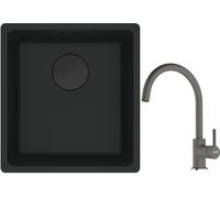 Conjunto fregadero de granito Franke Maris 125.0697.760, grifo de cocina Franke Lina 115.0626.022