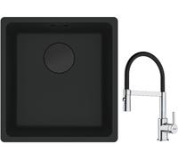 Conjunto fregadero de granito Franke Maris 125.0697.760, grifo de cocina Franke Lina 115.0626.085